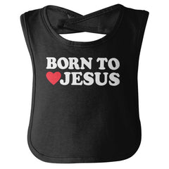 Born To Jesus Infant Baby Bib-Direct To Garment Print-Brisco Baby
