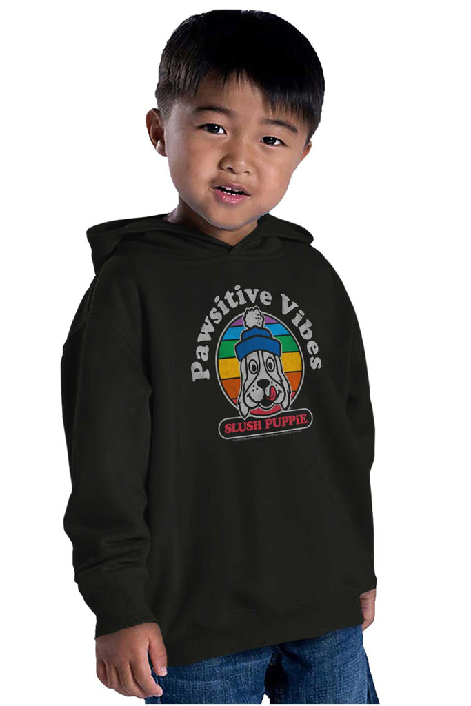 Pawsitive Vibes Toddler Pullover Hoodie-Direct To Garment Print-Brisco Baby