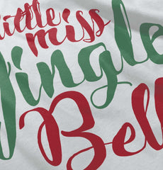 Little Miss Jingle Bell Infant Baby Bib-Direct To Garment Print-Brisco Baby