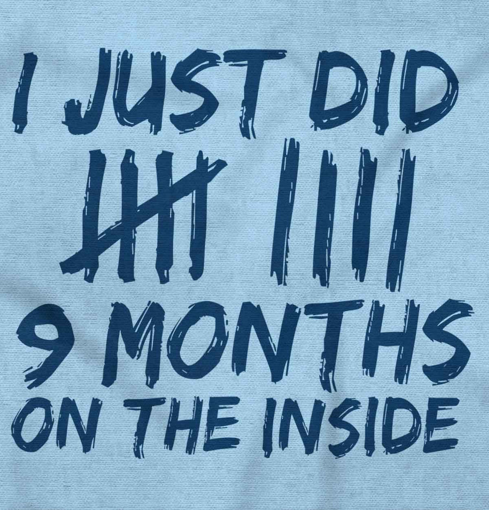 9 Months Inside Infant Toddler T Shirt-Direct To Garment Print-Brisco Baby