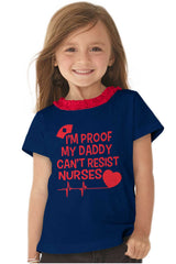 Can't Resist Nurses Toddler Ruffled Trim T-Shirt-Direct To Garment Print-Brisco Baby