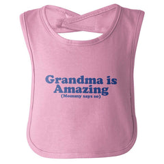 Grandma Amazing Infant Baby Bib-Direct To Garment Print-Brisco Baby