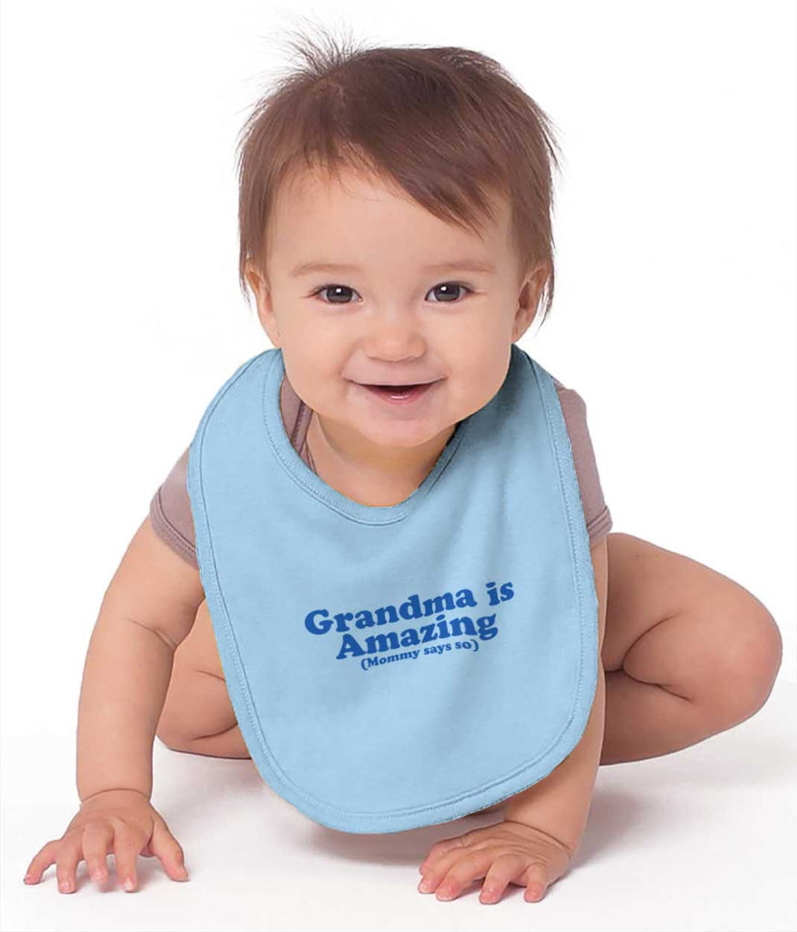 Grandma Amazing Infant Baby Bib-Direct To Garment Print-Brisco Baby