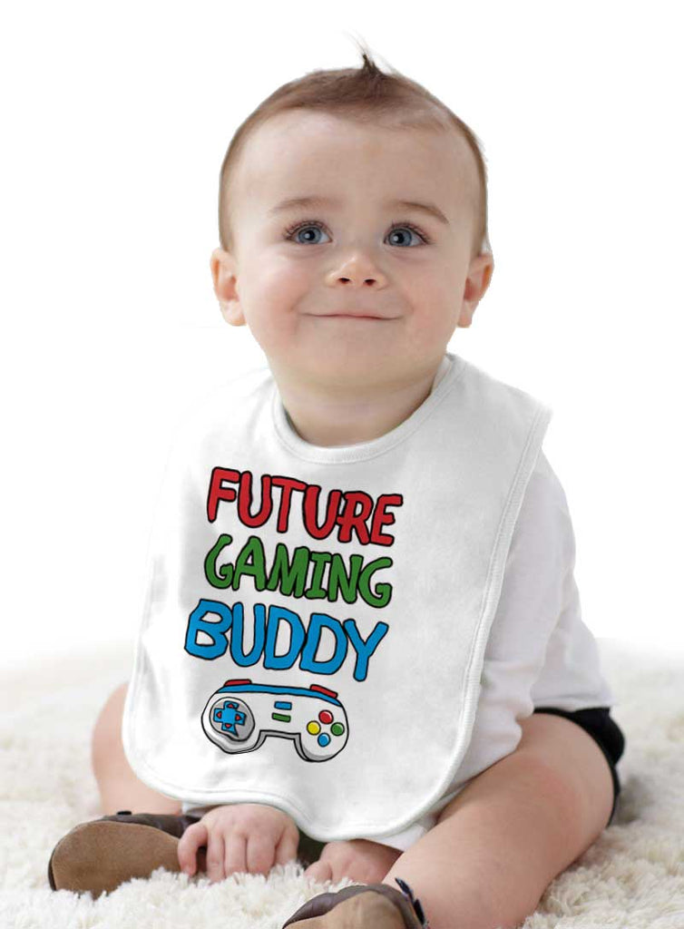 Gaming Buddy Infant Baby Bib-Direct To Garment Print-Brisco Baby