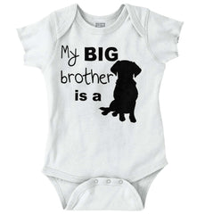 Brother is a Dog Romper Bodysuit-Direct To Garment Print-Brisco Baby