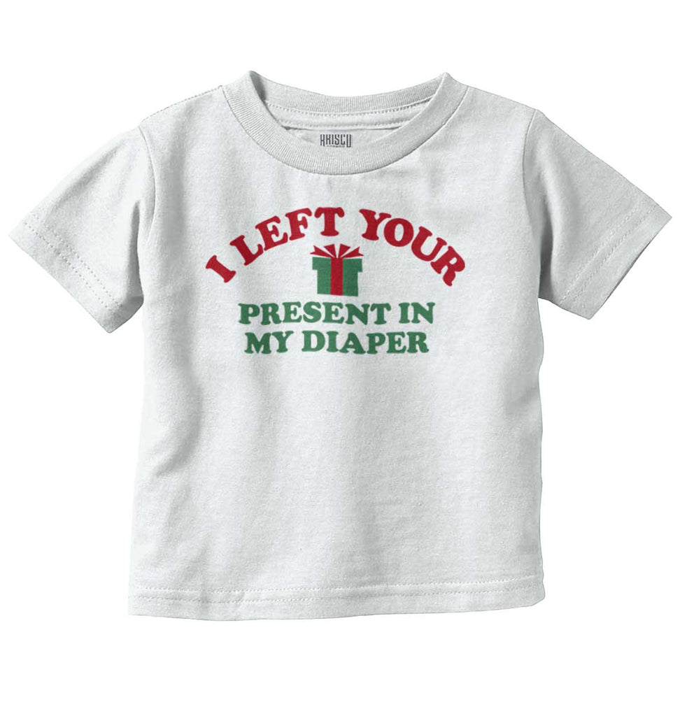 Present My Diaper Infant Toddler T Shirt-Direct To Garment Print-Brisco Baby