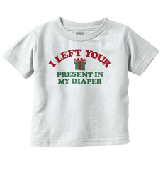 Present My Diaper Infant Toddler T Shirt-Direct To Garment Print-Brisco Baby