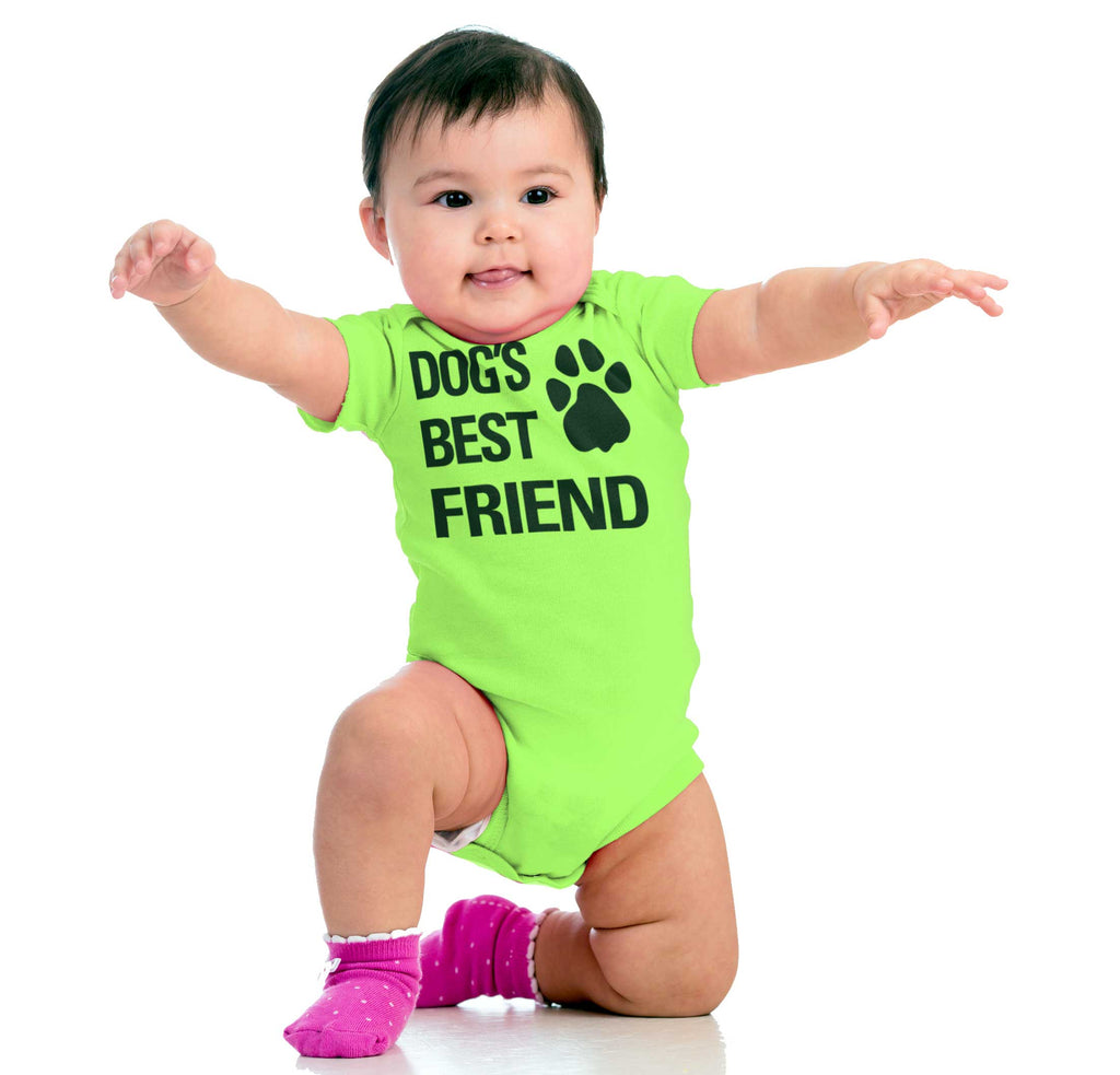 Dog's Best Friend Romper Bodysuit-Direct To Garment Print-Brisco Baby