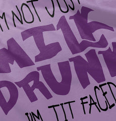 Tit Faced Baby Ruffled Trim Romper-Direct To Garment Print-Brisco Baby