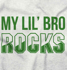 My Lil' Bro Rocks Romper Bodysuit-Direct To Garment Print-Brisco Baby