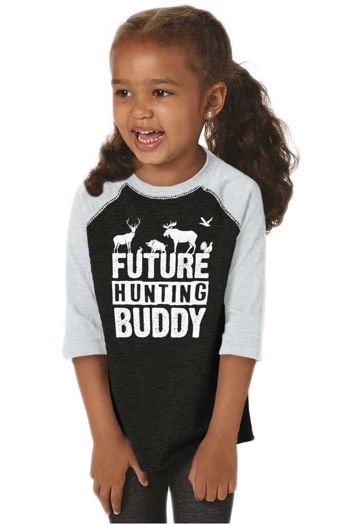 Future Deer Hunting Bud Toddler Baseball-Direct To Garment Print-Brisco Baby