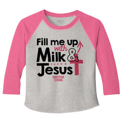 Milk And Jesus Toddler Baseball-Direct To Garment Print-Brisco Baby
