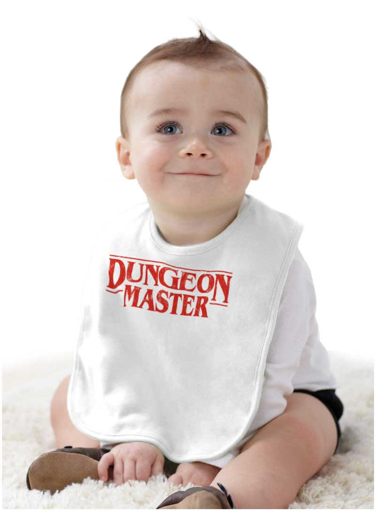 Dungeon Masters TV Show Nerd Infant Baby Bib-Direct To Garment Print-Brisco Baby