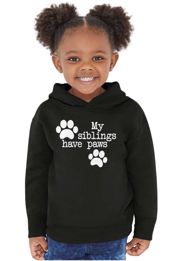 Siblings have paws Toddler Pullover Hoodie-Direct To Garment Print-Brisco Baby