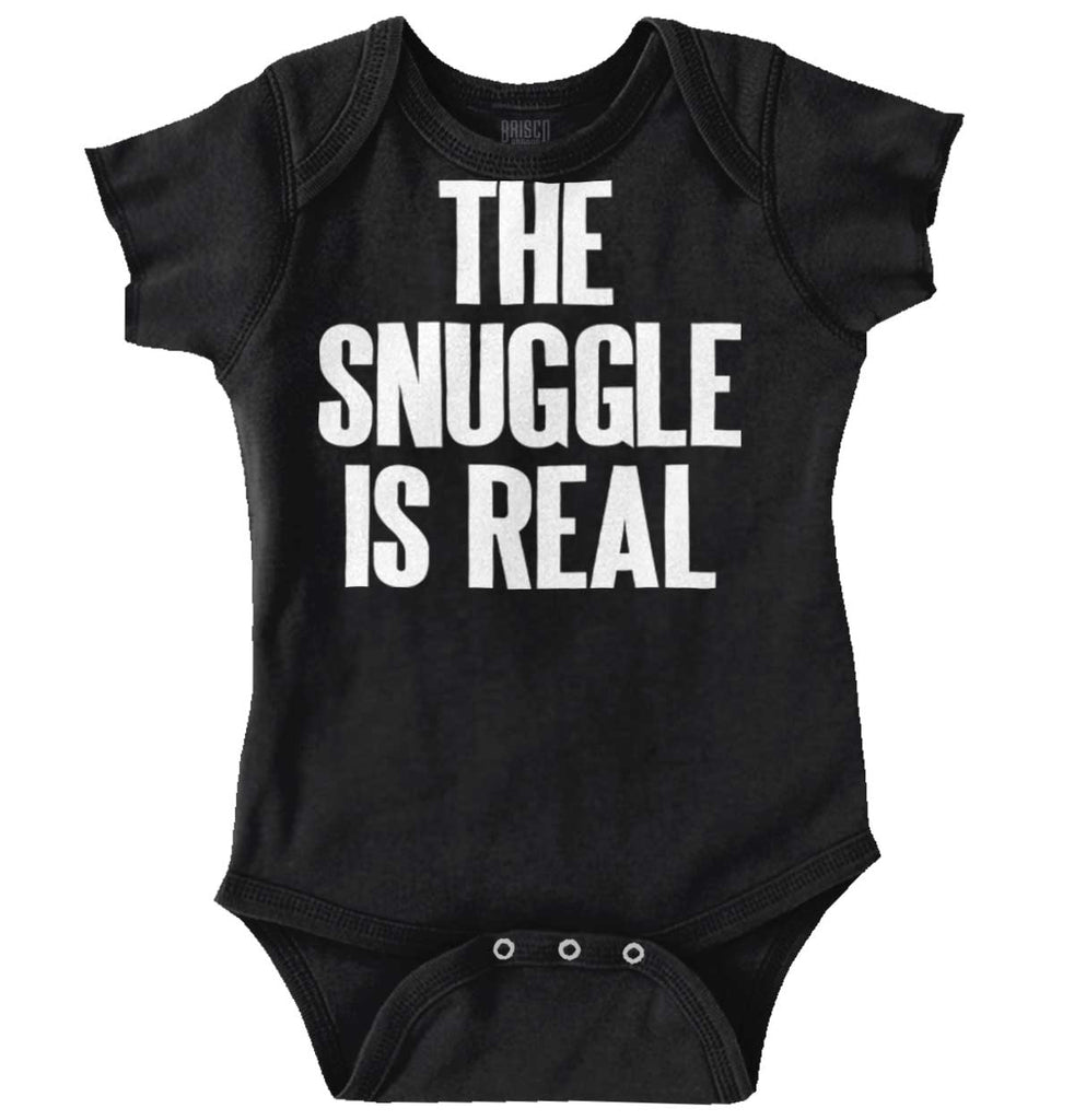 Snuggle Is Real Romper Bodysuit-Direct To Garment Print-Brisco Baby