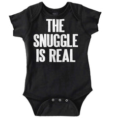 Snuggle Is Real Romper Bodysuit-Direct To Garment Print-Brisco Baby