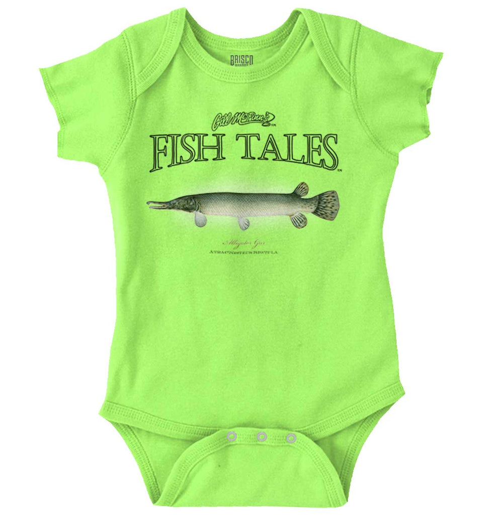 Alligator Gar Romper Bodysuit-Direct To Garment Print-Brisco Baby