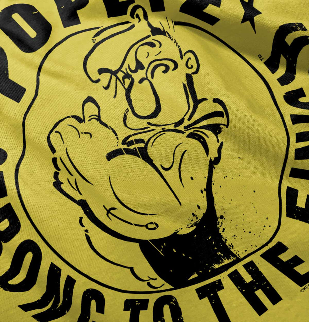 Popeye To The Finish Romper Bodysuit-Direct To Garment Print-Brisco Baby