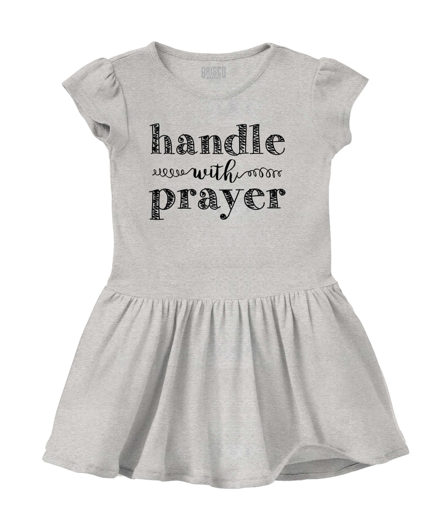 Handle With Prayer Solid Baby Infant Dress-Direct To Garment Print-Brisco Baby