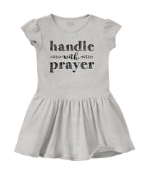 Handle With Prayer Solid Baby Infant Dress-Direct To Garment Print-Brisco Baby
