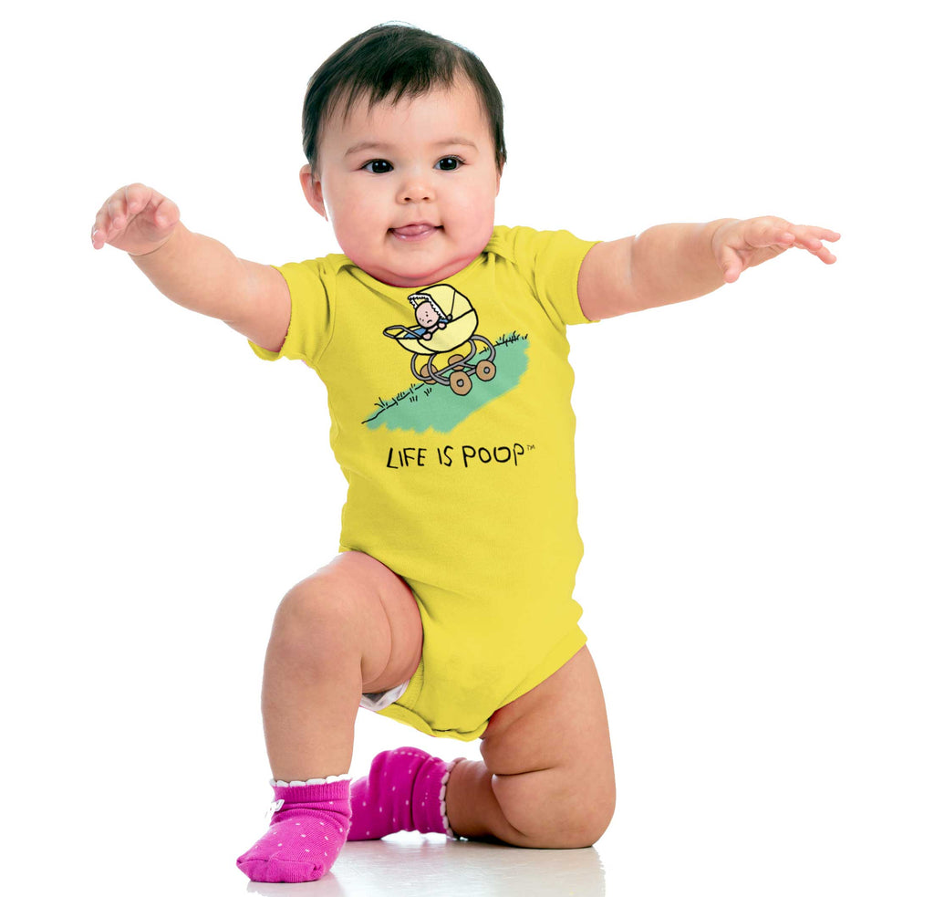 Downhill Stroller Romper-Direct To Garment Print-Brisco Baby