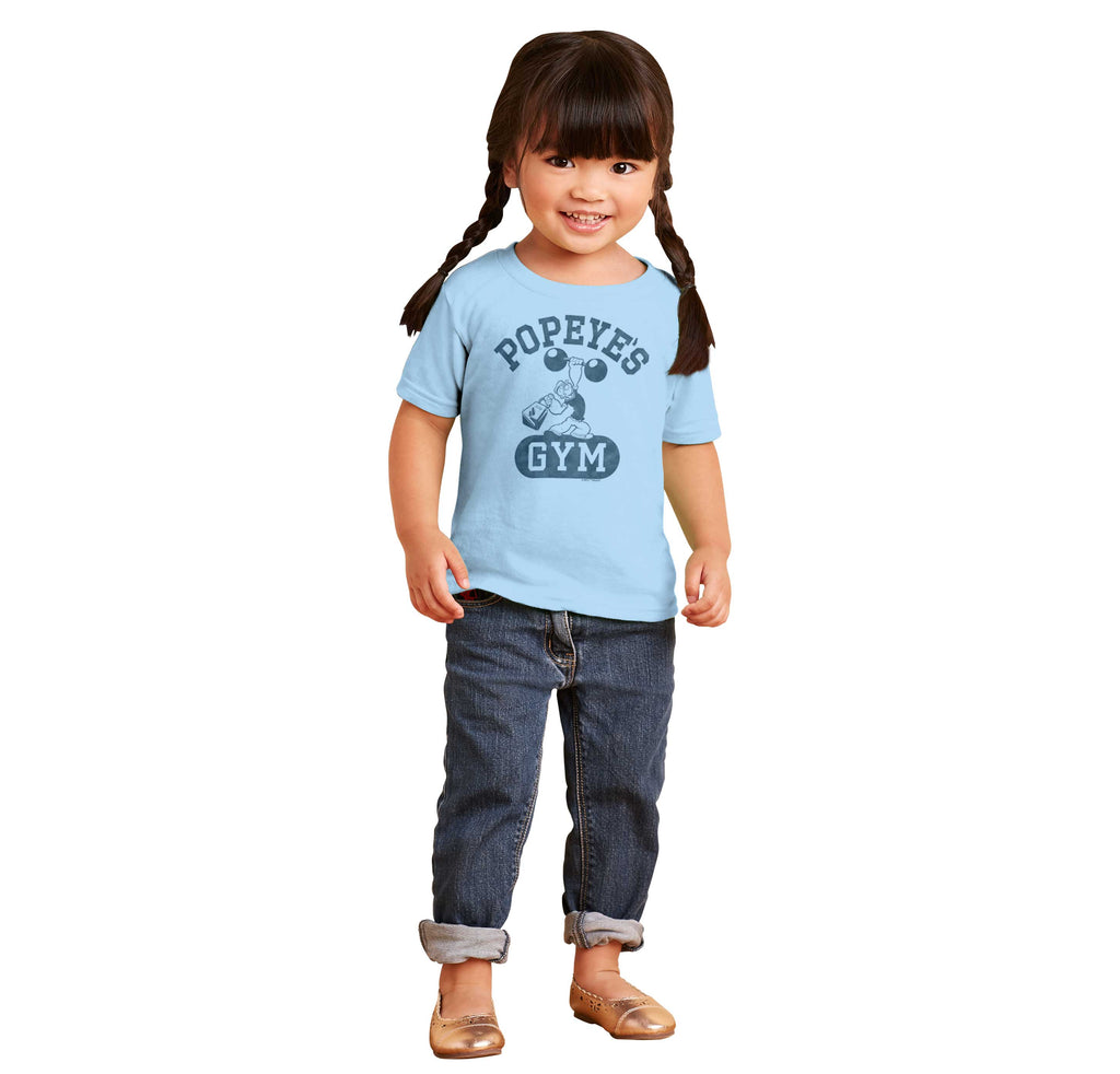 Popeye's Gym Infant Toddler T Shirt-Direct To Garment Print-Brisco Baby