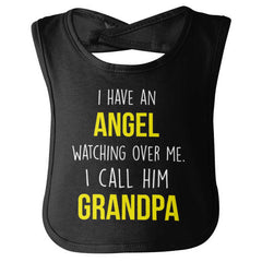 Grandpa Watching Over Me Infant Baby Bib-Direct To Garment Print-Brisco Baby