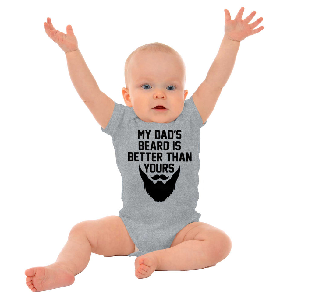 Dad's Beard Romper Bodysuit-Direct To Garment Print-Brisco Baby