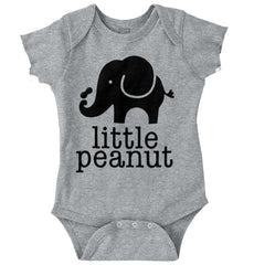 Elephant Peanut Romper Bodysuit-Direct To Garment Print-Brisco Baby