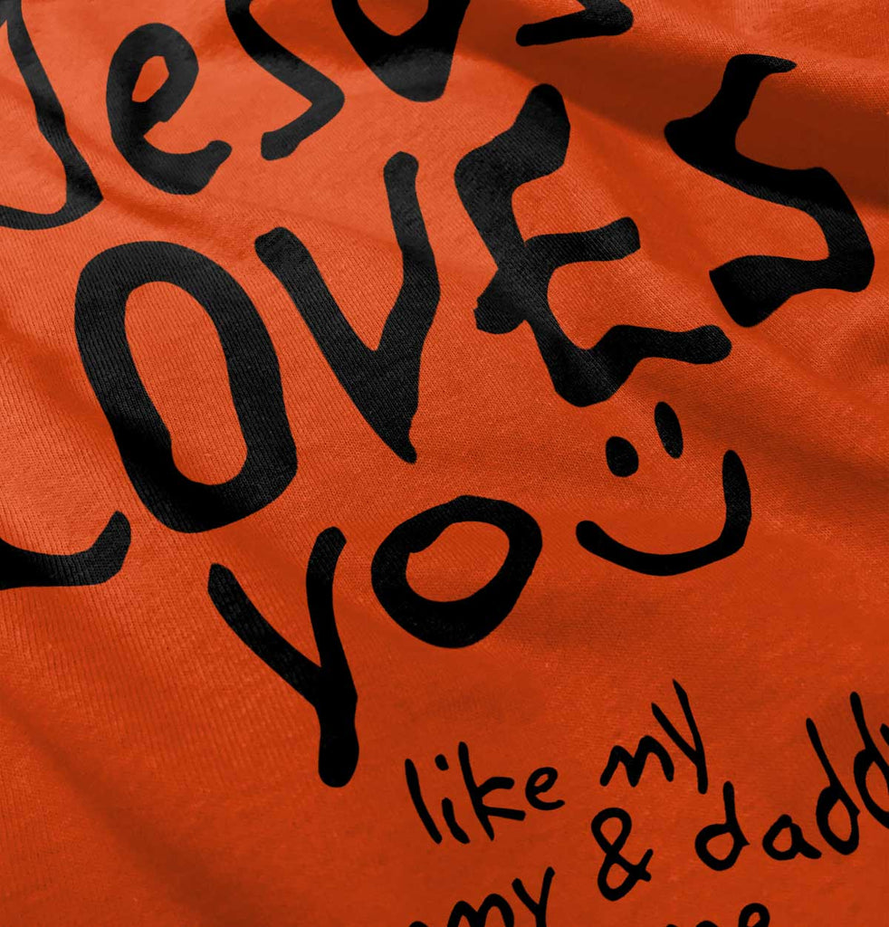 Jesus Loves You Romper Bodysuit-Direct To Garment Print-Brisco Baby