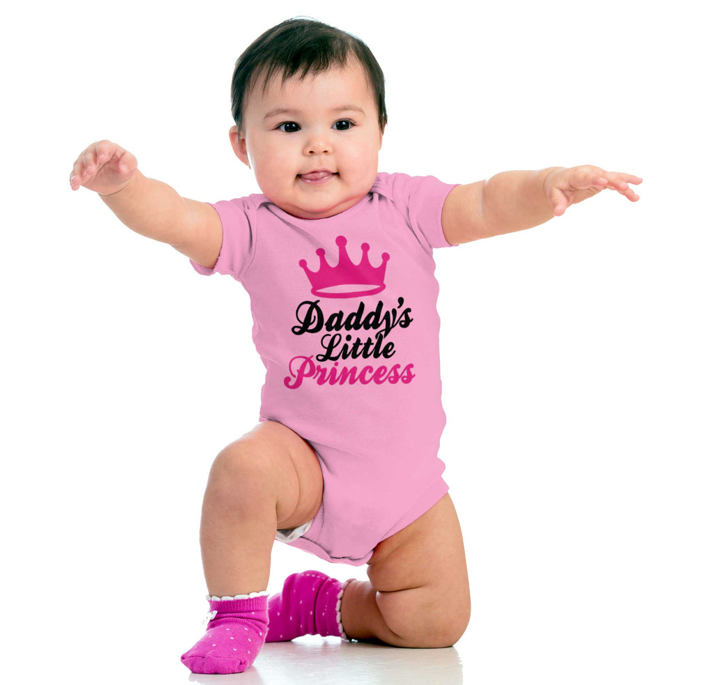 Daddy's Little Princess Romper Bodysuit-Direct To Garment Print-Brisco Baby