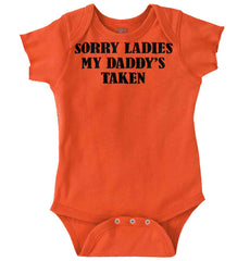 Daddy's Taken Romper Bodysuit-Direct To Garment Print-Brisco Baby