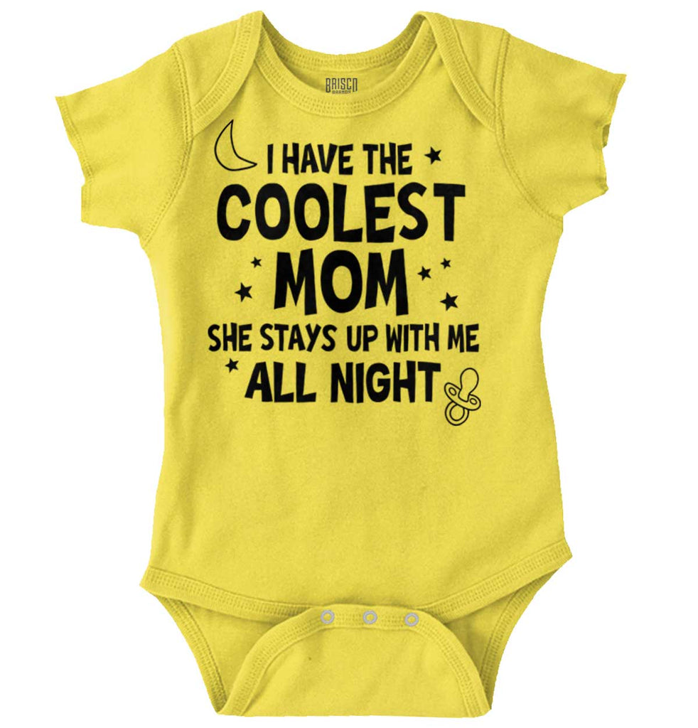 Coolest Mom Romper Bodysuit-Direct To Garment Print-Brisco Baby