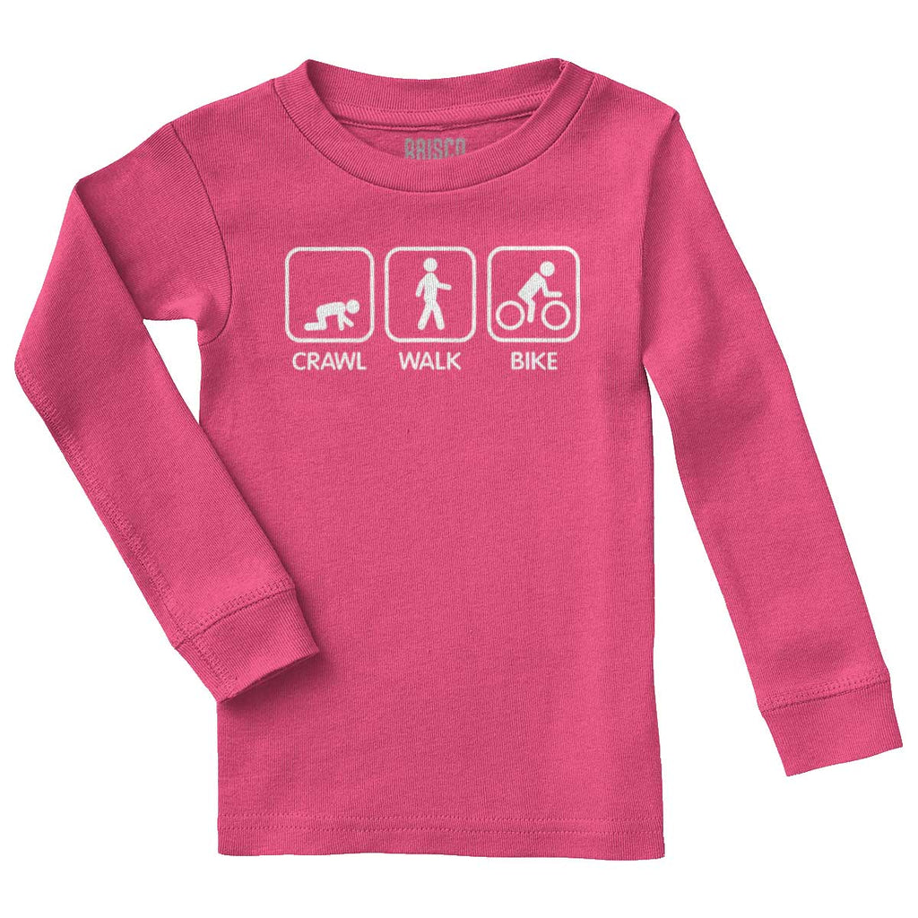 Crawl Walk Bike Solid Baby Pajama Top-Direct To Garment Print-Brisco Baby