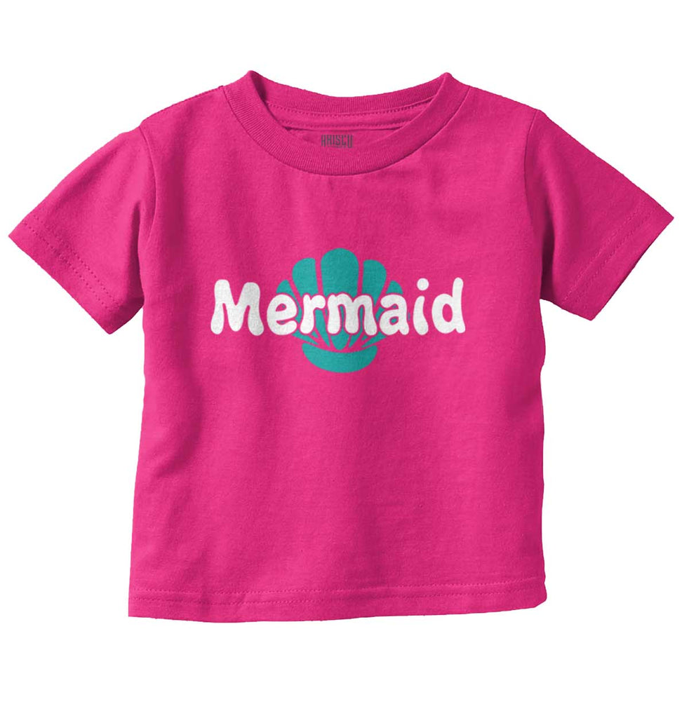 Mermaid Shell Infant Toddler T Shirt-Direct To Garment Print-Brisco Baby