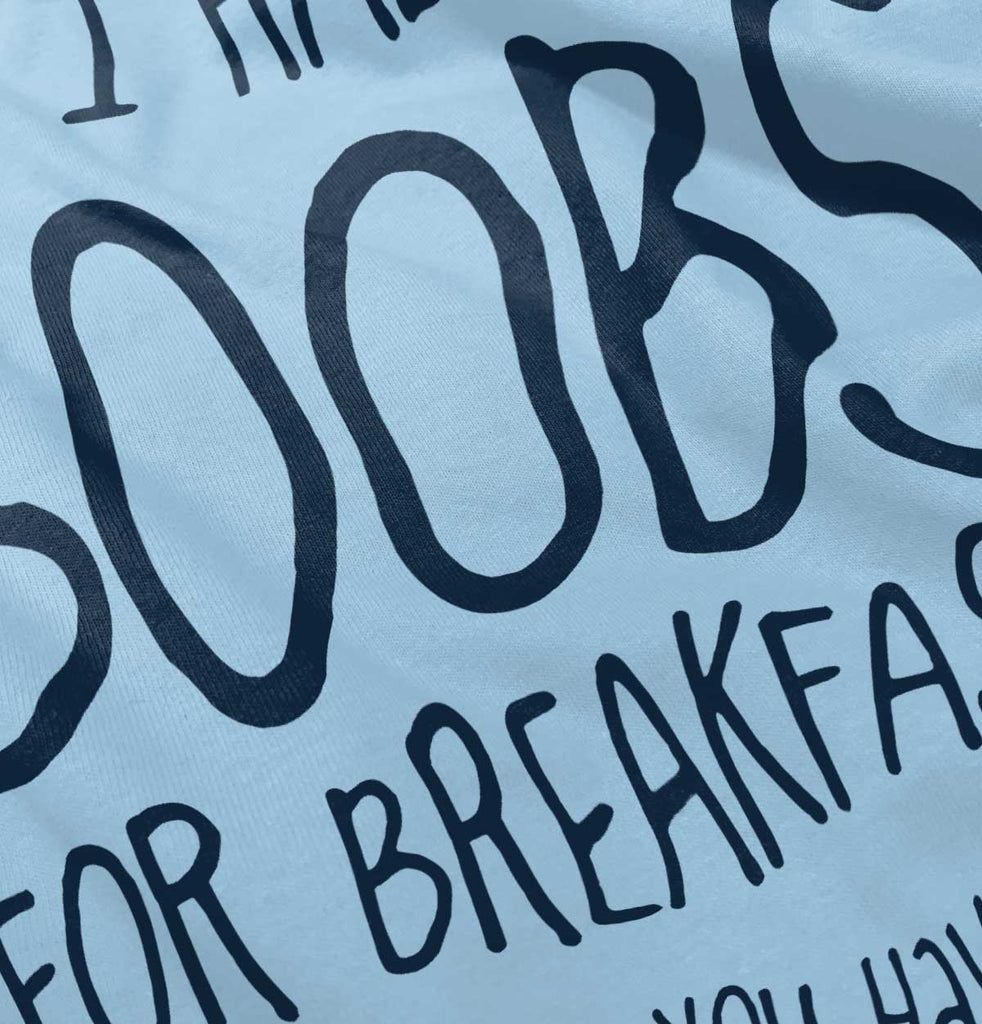 Boobs for Breakfast Infant Baby Bib-Direct To Garment Print-Brisco Baby