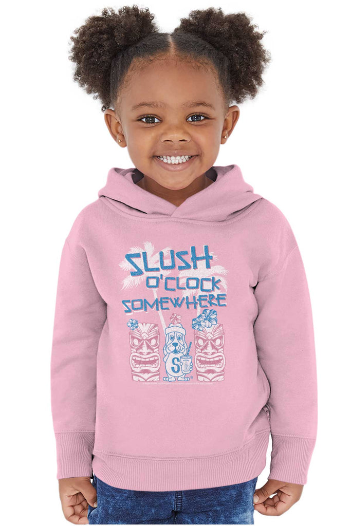Slush O Clock Somewhere Toddler Pullover Hoodie-Direct To Garment Print-Brisco Baby