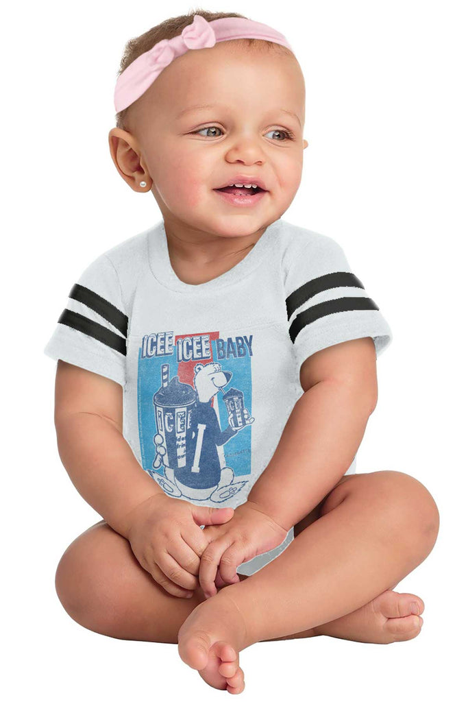 Polar Icee Baby Football Romper Bodysuit-Direct To Garment Print-Brisco Baby