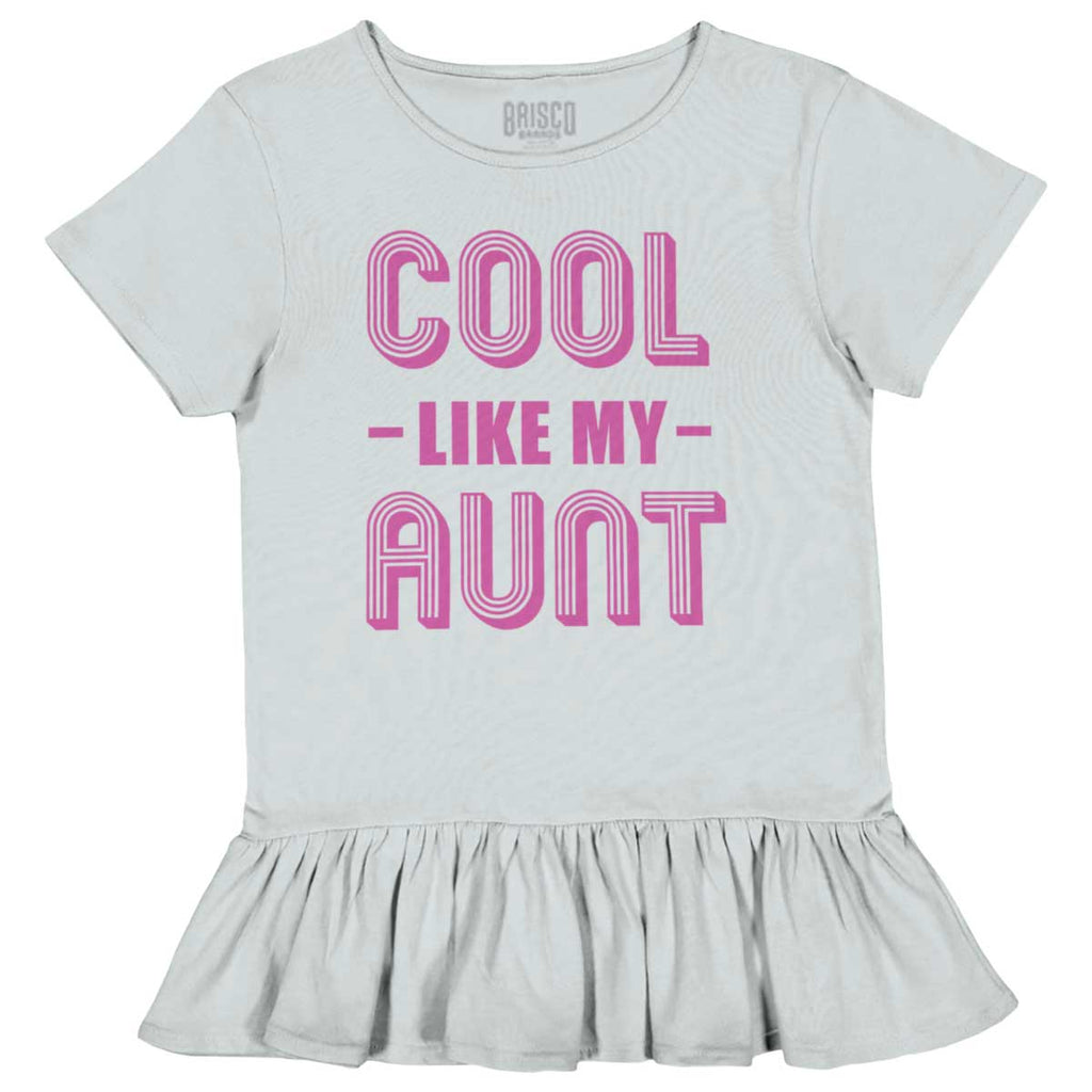 Aunt is Single Toddler Ruffle Bottom Tee-Direct To Garment Print-Brisco Baby