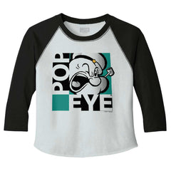 Popeye Pop Art Toddler Baseball-Direct To Garment Print-Brisco Baby