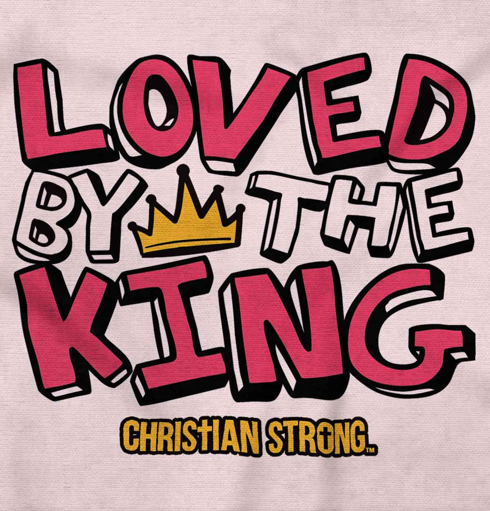 Loved By The King Trimmed Baby Bodysuit-Direct To Garment Print-Brisco Baby