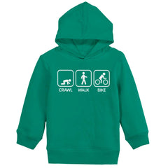 Crawl Walk Bike Toddler Pullover Hoodie-Direct To Garment Print-Brisco Baby