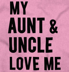 Aunt And Uncle Love Me Infant Baby Bib-Direct To Garment Print-Brisco Baby