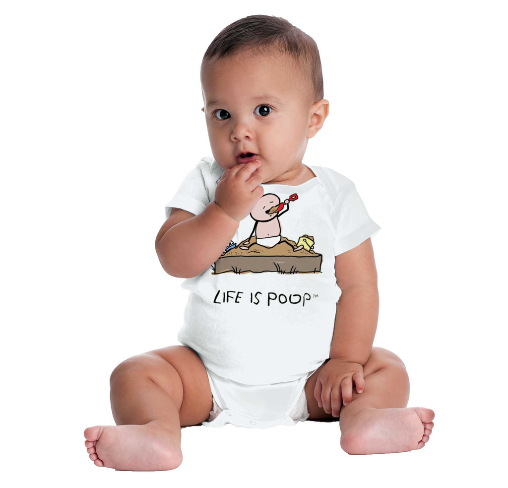 Eating Sand Romper Bodysuit-Direct To Garment Print-Brisco Baby