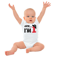 Arr I'm 1 Romper Bodysuit-Direct To Garment Print-Brisco Baby