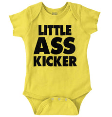 Little Ass Kicker Romper Bodysuit-Direct To Garment Print-Brisco Baby