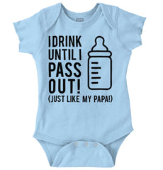 Drink Until I Pass Out Romper Bodysuit-Direct To Garment Print-Brisco Baby