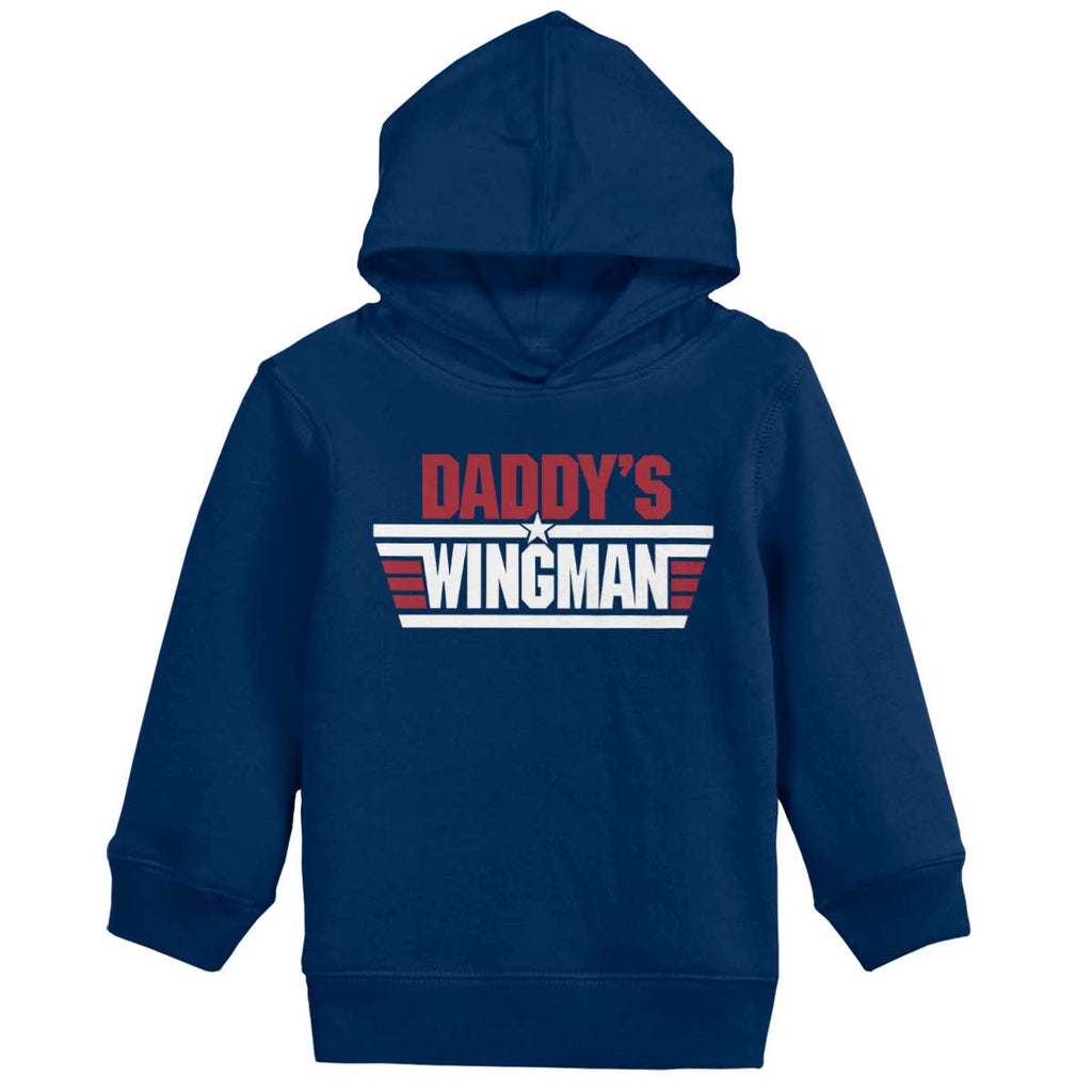Daddy's Wingman Toddler Pullover Hoodie-Direct To Garment Print-Brisco Baby