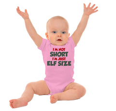 Not Short Elf Size Romper Bodysuit-Direct To Garment Print-Brisco Baby