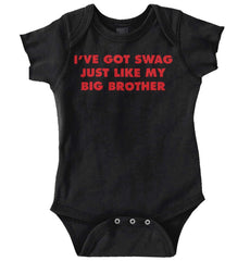 Got Swag Like Big Brother Romper Bodysuit-Direct To Garment Print-Brisco Baby